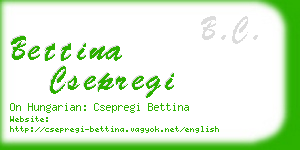 bettina csepregi business card